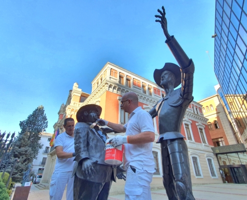 Don Quijote y Sancho ‘se ponen guapos’ para volver a lucir en la Feria de Albacete más esperada