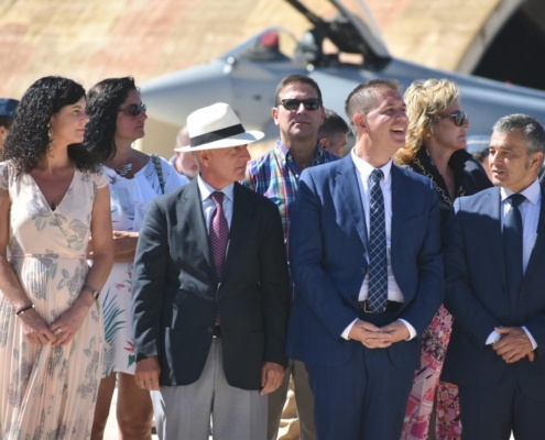 Un momento del Acto de toma de posesión del coronel Ignacio Zulueta Martín, celebrado en la Base Área de Albacete