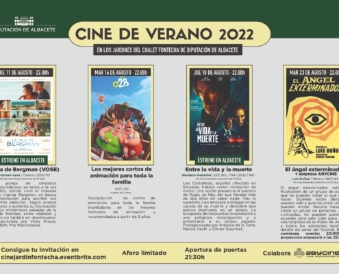 Imagen de las propuestas que conforman la sexta edición del Cine de Verano de la Diputación