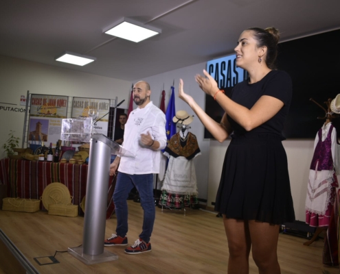 El chef Javier G. Albuger durante su intervención