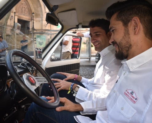 El diputado de Deportes, Dani Sancha, junto al director del Rally, Fco Javier Corredor