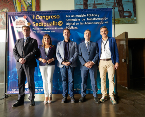 Foto de familia antesala al I Congreso Sedipualba de la Diputación de Albacete