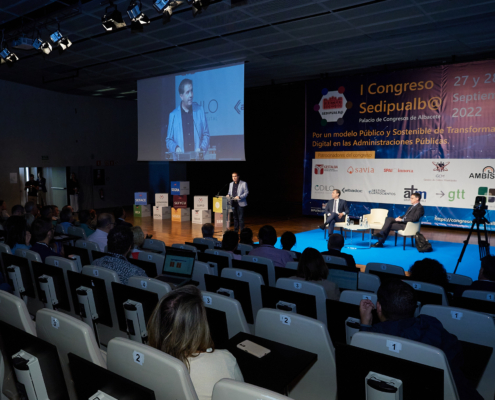 General de la sala durante la intervención del presidente de la Diputación en el I Congreso Sedipualb@