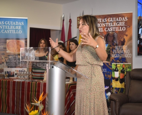 La vicepresidenta de la Diputación, Amparo Torres, durante la presentación