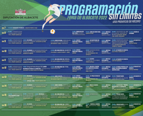 Programación del stand de la Diputación en la Feria de Albacete 2022