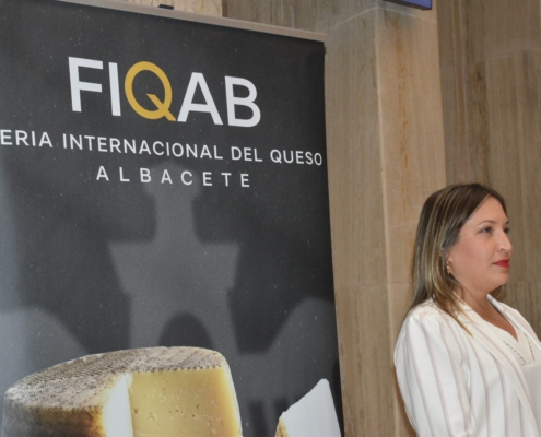 La vicepresidenta de la Diputación, Amparo Torres, durante la presentación de FIQAB