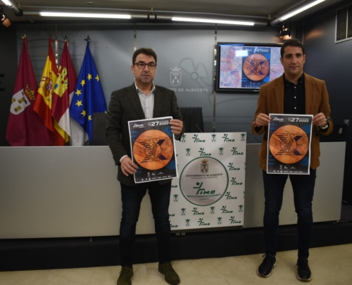 El diputado de Deportes, Dani Sancha, junto al concejal del área en el Ayuntamiento de Albacete, Modesto Belinchón