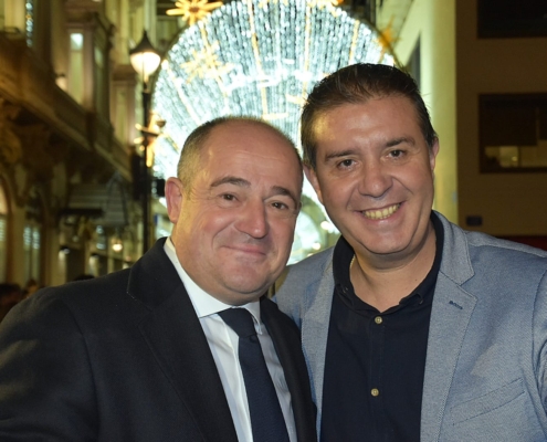 El presidente de la Diputación, Santi Cabañero, junto al alcalde de Albacete, Emilio Sáez