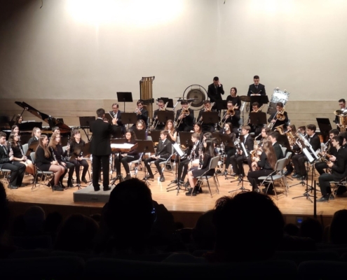 Foto de archivo de la Banda del Real Conservatorio Profesional de Música y Danza durante una actuación