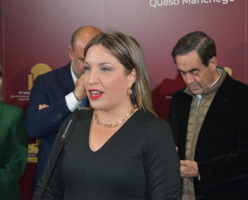 La vicepresidenta de la Diputación, Amparo Torres, durante el acto de 40 aniversario DOP Queso Manchego