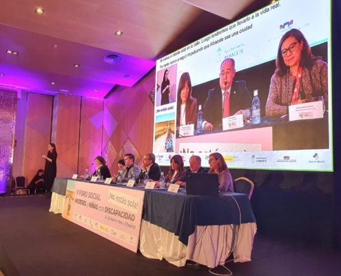 Un momento de la inauguración del V Foro Social de Mujeres y Niñas con Discapacidad