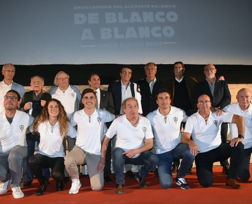 Un momento de la presentación del libro Enciclopedia del Albacete Balompié De Blanco a Blanco