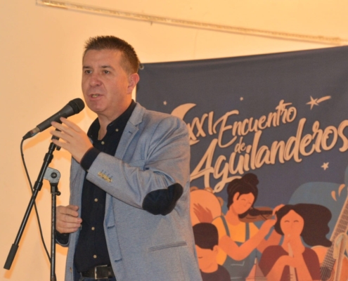 El presidente de la Diputación, Santi Cabañero, en el XXI Encuentro de Aguilanderos