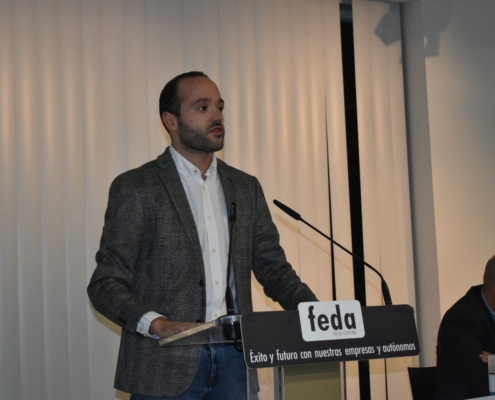 El vicepresidente de la Diputación, Fran Valera, durante su intervención