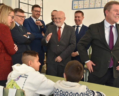 Un momento de la inauguración de la Unidad Educativa del CRA Los Almendros