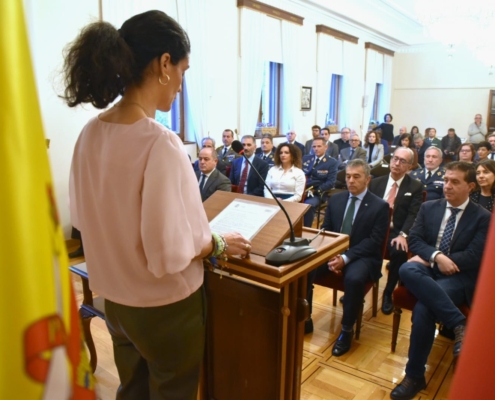 Un momento del acto institucional organizado por la Subdelegación del Gobierno de España en Albacete para conmemorar el 44º aniversario que la  ...