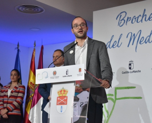 El vicepresidente de la Diputación, Fran Valera, durante su intervención en la gala regional