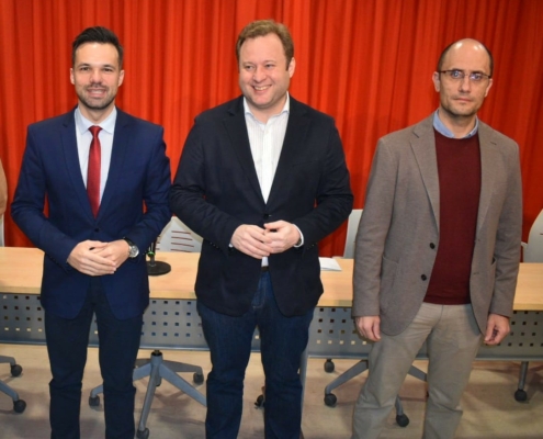 Foto de familia de la presentación de la octava edición del Festival de Música Barroca