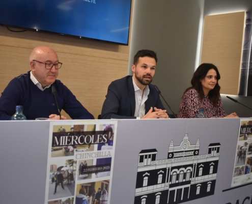 Un momento de la presentación en la Sala de Prensa de la Diputación