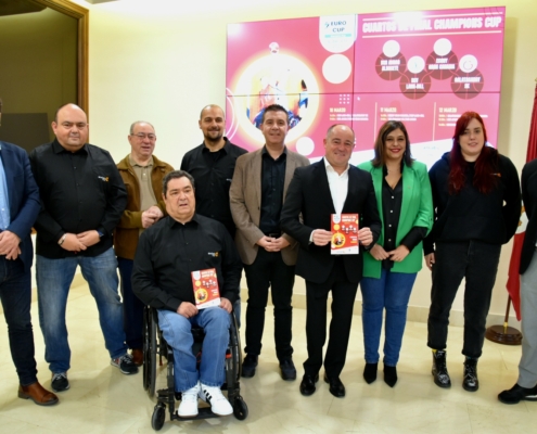 Foto de familia en la presentación de los cuartos de final de la Champions BSR