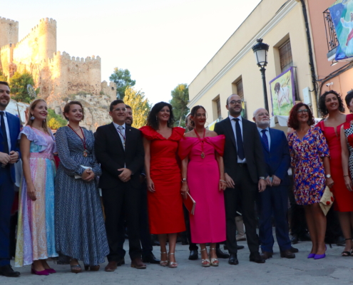 Representantes institucionales en la apertura de la Feria de Almansa 2023