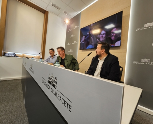 Los intervinientes en la mesa durante la presentación del Festival de los Sentidos 2024 de La Roda