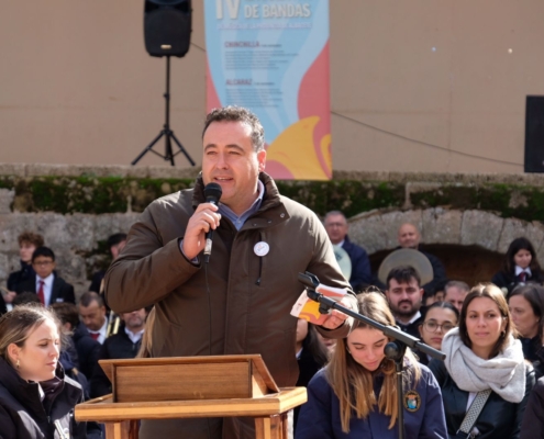 El alcalde de Alcaraz interviene en el IV Encuentro Provincial de Bandas que ha acogido la localidad