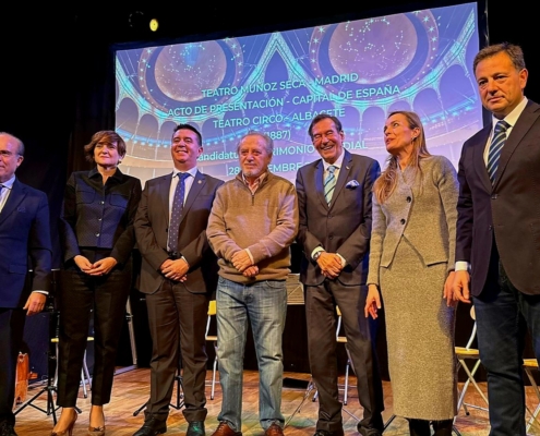 'Foto de familia' en la presentación en Madrid de la candidatura del Teatro Circo como Patrimonio Mundial de la Humanidad