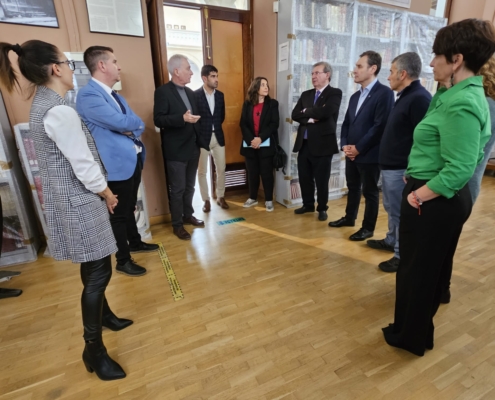 Imagen durante la visita al CEDOBI del secretario de Estado de Memoria Democrática