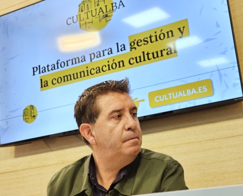 Primer plano del presidente provincial en la puesta de largo de Cultualba