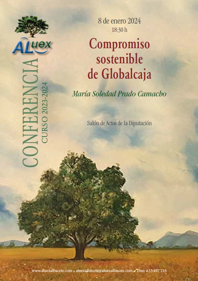 cartel conferencia aluex compromiso sostenible... 08.01.2024