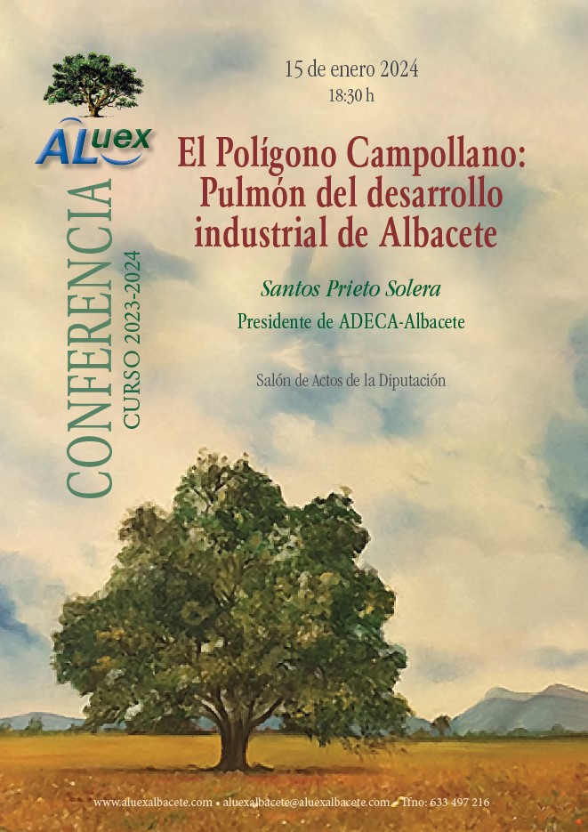 cartel conferencia aluex el polígono campollano... 15.01.2024