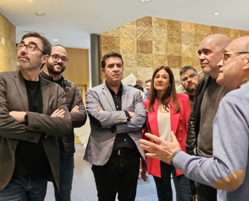 Imagen durante la visita al Centro de Innovación Aniceto Coloma y Museo del Calzado de Almansa