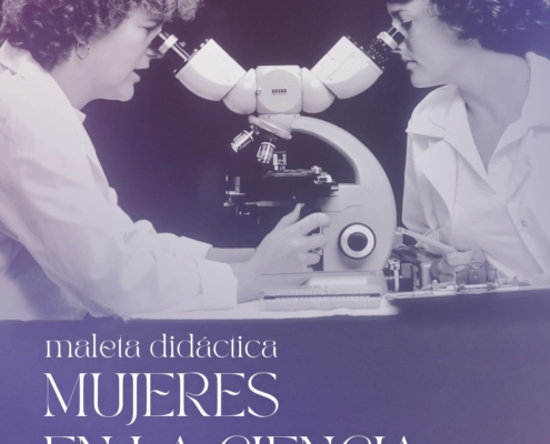Cartel de la maleta didáctica 'Mujeres en la Ciencia' impulsada por la Diputación de Albacete