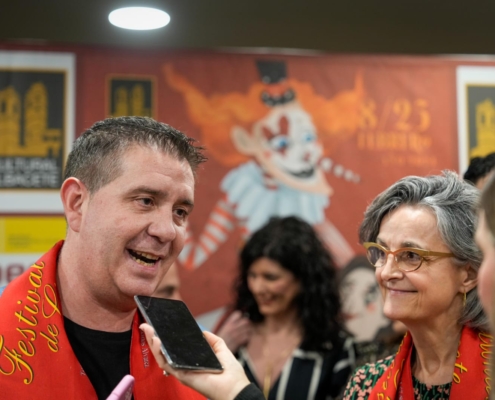 El presidente provincial atiende a los medios en la previa de la final del 17 Festival Internacional de Circo de Albacete