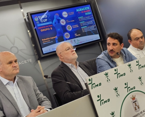 El diputado de Deportes participa en la presentación de los cuartos de final de la Champions League de baloncesto en silla de ruedas