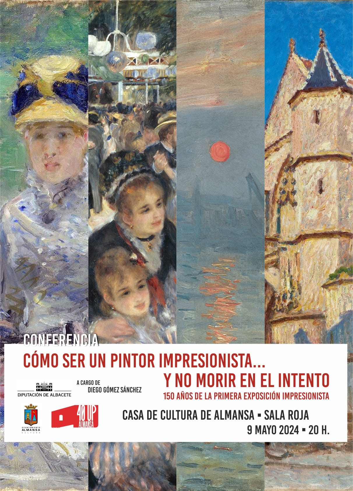 Cartel conferencias impresionismo Almansa