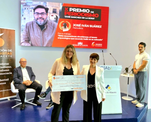 Albadalejo participa en la entrega del X Premio Sánchez de la Rosa de Periodismo otorgado por la APAB con el apoyo de la Diputación de Albacete