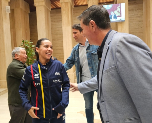 En la recepción oficial a la gimnasta olímpica Noemí Romero