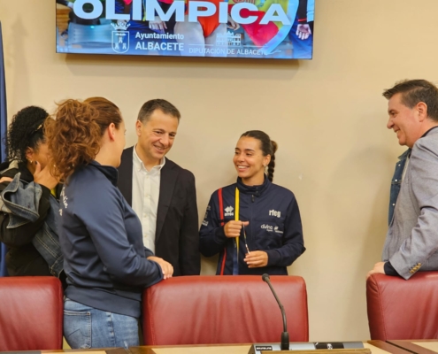 En la recepción oficial a la gimnasta olímpica Noemí Romero