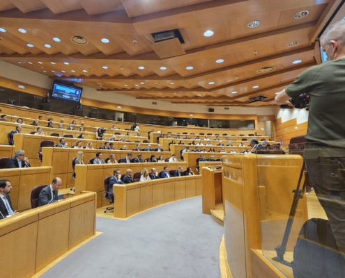 Imagen de la Sala Europa del Senado durante la presentación del IV Estudio de Evolución de Avances en la España Rural