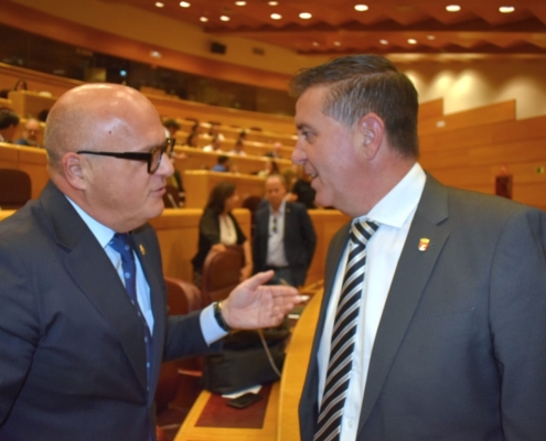 Imagen del presidente provincial durante la presentación en el Senado sobre el IV Estudio de Evolución de Avances en la España Rural