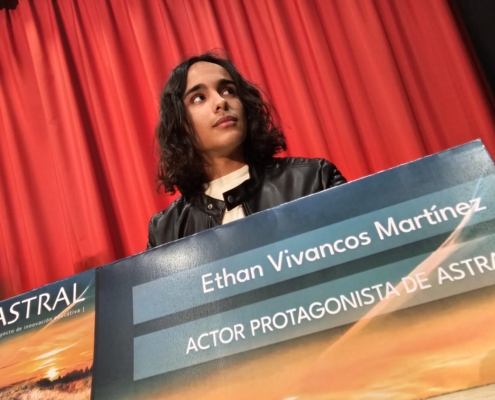 El actor Ethan Vivancos Martínez durante la presentacón de 'Astral'