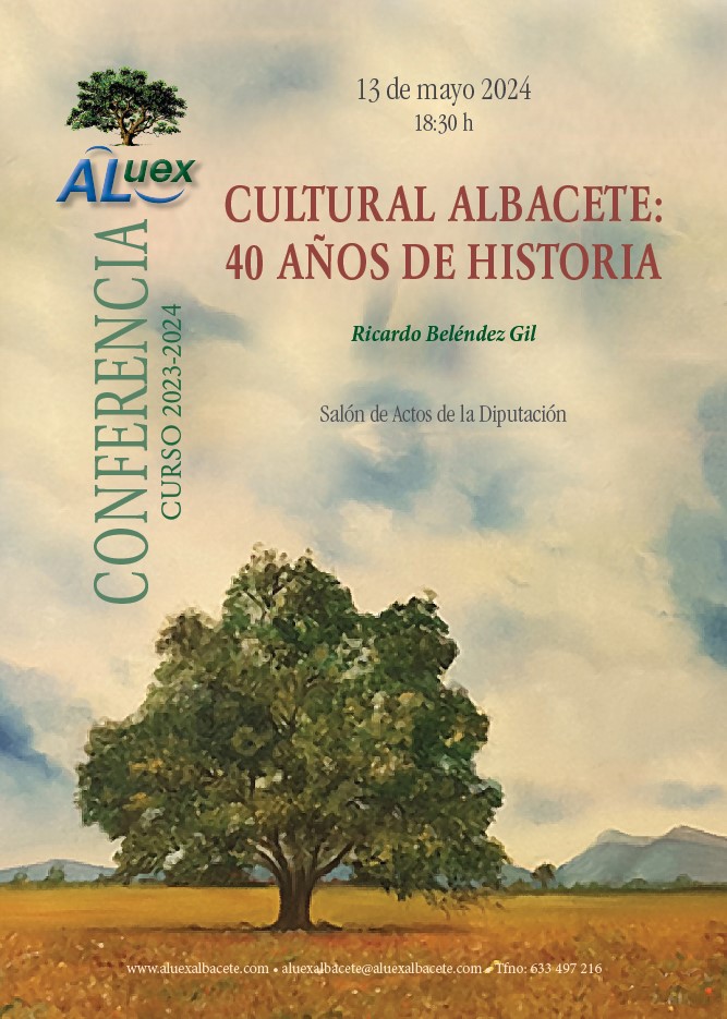 cartel conferencia aluex cultural albacete