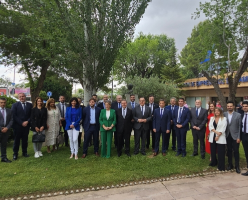 Foto de familia con Junta Directiva de ADECA en el 50 aniversario de Campollano