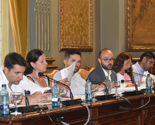 El vicepresidente provincial en uno de sus turnos de palabra en el Pleno Provincial del 18 de julio 2024