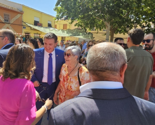 El presidente de la Diputación de Albacete visita Navas de Jorquera con motivo de las Fiestas en honor a San Eleuterio y San Liberato