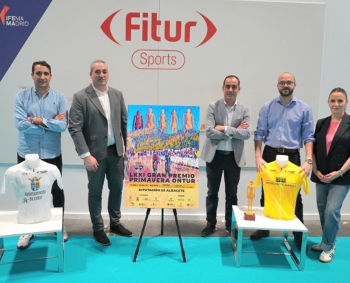 Presentan el Gran Premio Primavera de Ontur en el estand de la Diputación de Albacete en Fitur Sports