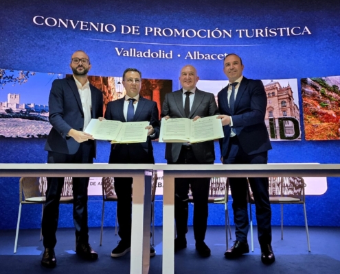 Albacete y Valladolid firman un protocolo de colaboraci&oacute;n en el marco de Fitur 2026 para crear sinergias que potencien el turismo en ambos territ ...
