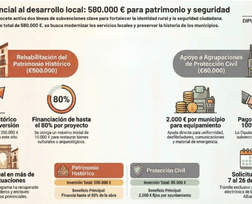 El Gobierno de Caba&ntilde;ero sigue reforzando su compromiso con los pueblos: 580.000 euros para proteger el patrimonio y fortalecer la seguridad local